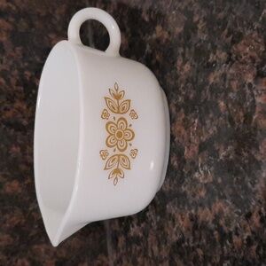 Pyrex Butterfly Gold Gravy Boat 77-B